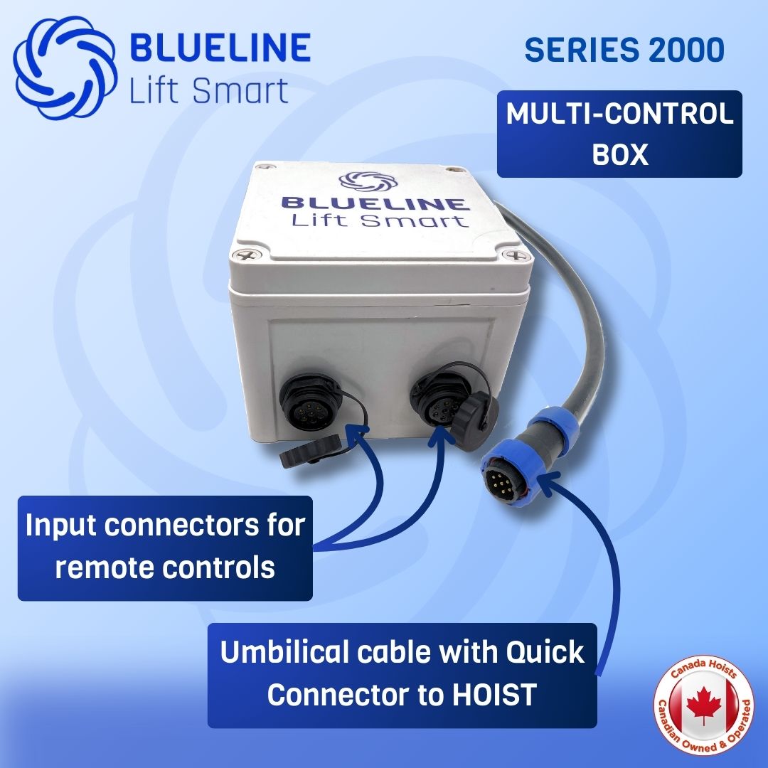 MULTI-CONTROL BOX for BLUELINE ELECTRIC HOISTS SERIES 2000 for 2 wired remote controls-Canada Hoists