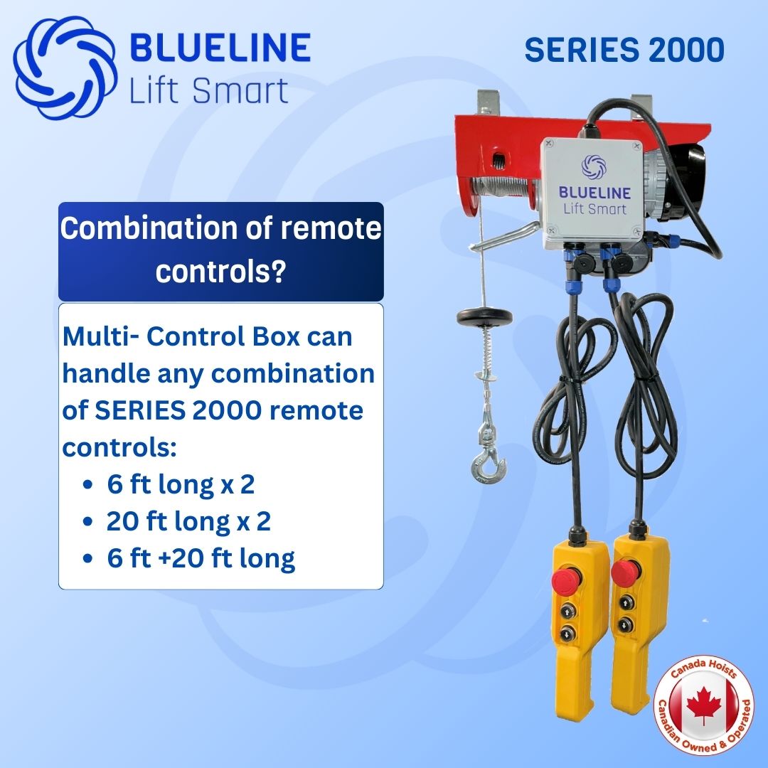 MULTI-CONTROL BOX for BLUELINE ELECTRIC HOISTS SERIES 2000 for 2 wired remote controls-Canada Hoists