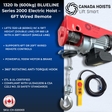 SPECIAL ORDER: 1320 lb (600kg) BLUELINE Series 2000 Electric Hoist – 6FT Wired Remote-Canada Hoists